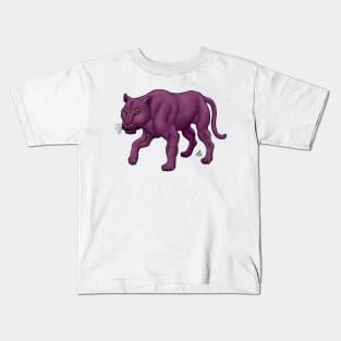 Purple Alien Cat Kids T-Shirt